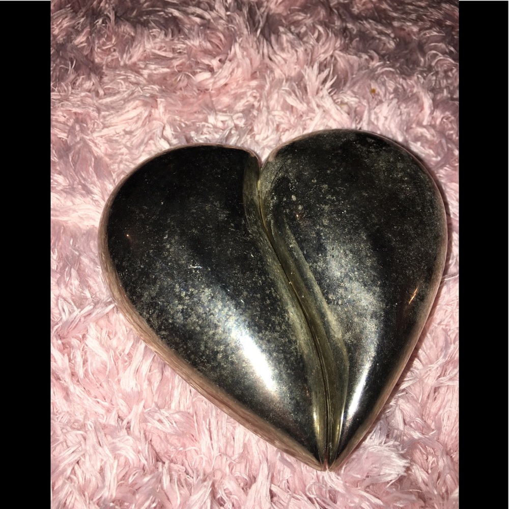 Silver Plated Broken Heart Jewelry Box Red Velvet